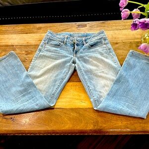 American Eagle Outfitters, low rise Favorite Boyfriend Stretch jeans.